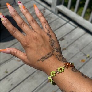 Handmade Beaded Flower Bracelet